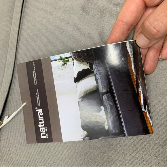 Natural genuine cowhide accent pillow grey and silver NWT - Picture 10 of 11